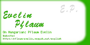 evelin pflaum business card